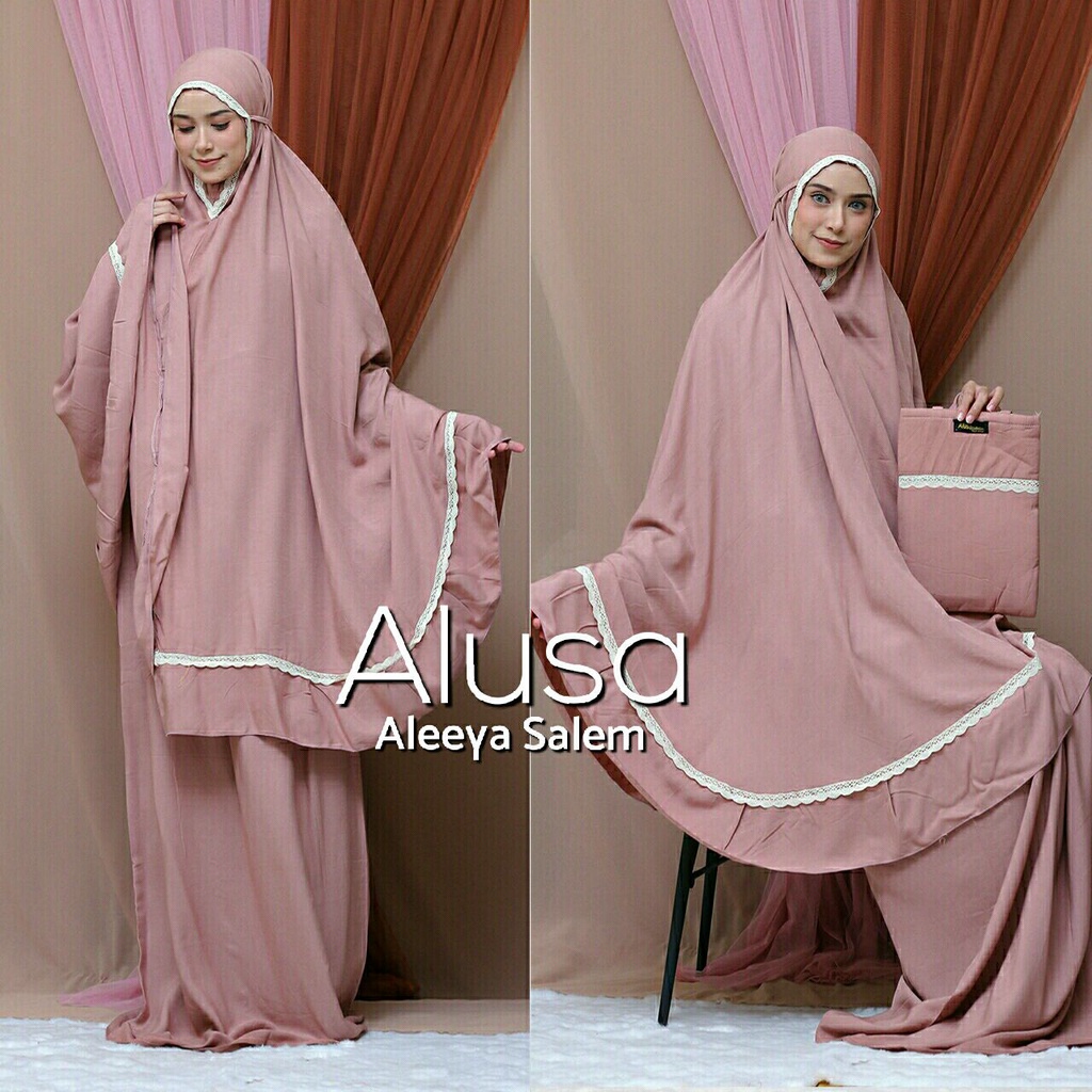 Mukena Bali Aleeya By Alusa/ Mukena Polos / MUkena premium/ Mukena bali Renda