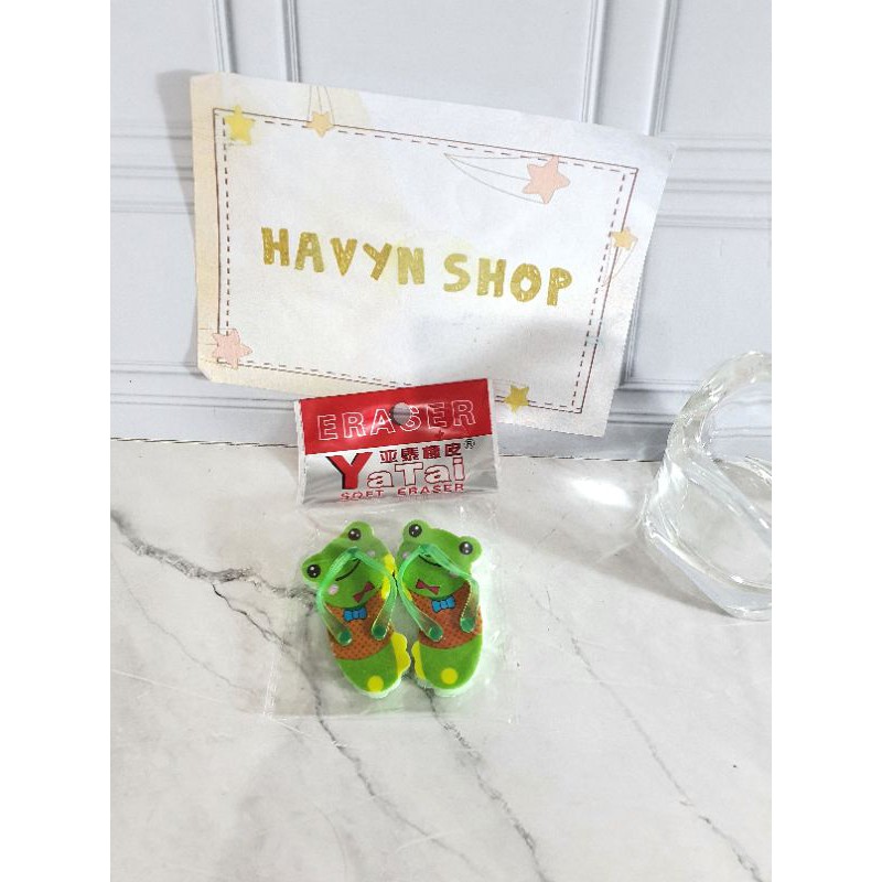 (2pc) hapusan bentuk sendal/stip sendal-Kodok