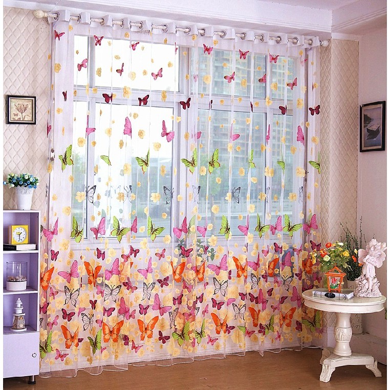 FYGALERY GORDEN  MOTIF KUPU KUPU TRANSPARAN  GORDEN  JENDELA  