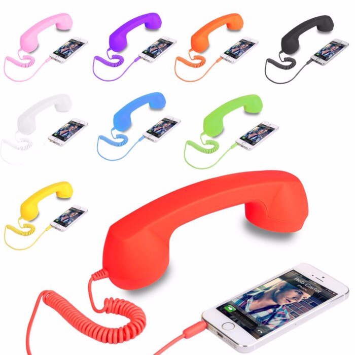 Cocophone / Coco phone ( handsfree headset berbentuk gagang telepon,warna sesuai yg tersedia)