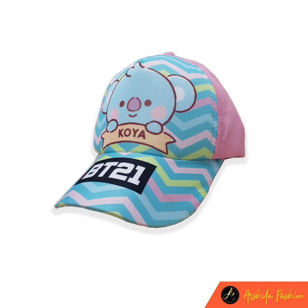 Topi Anak Sablon BTS Karakter K pop Usia 3-10 tahun-Koya