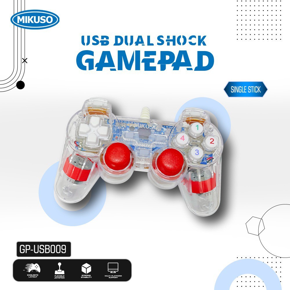 GAMEPAD MIKUSO SINGLE TRANSPARAN GP-009 GAMING