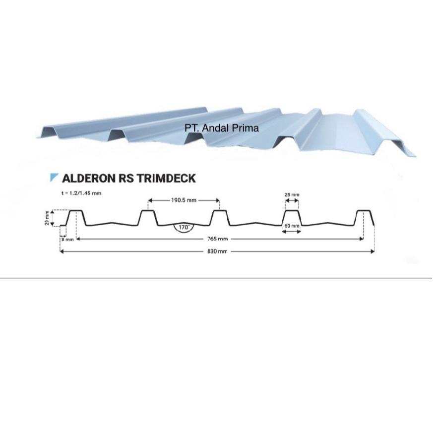 LANGSUNG ATC.. Atap Alderon RS Type Trimdeck / Trimdek - Alderon Single Wall Corrugated