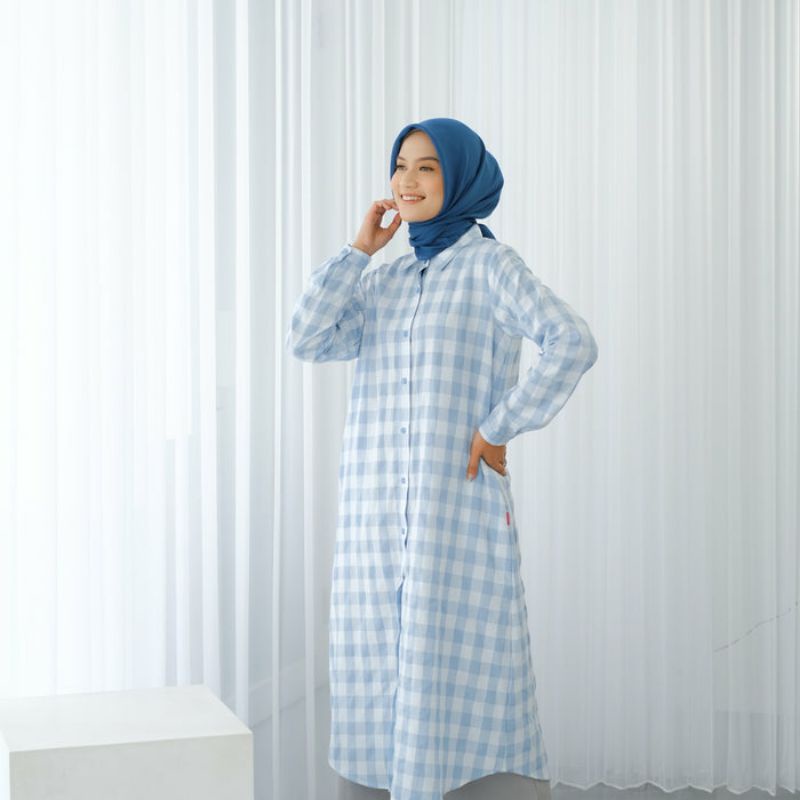 DAUKY - M DRESS KATUN SQUARE /MIDI DRESS CANTIK