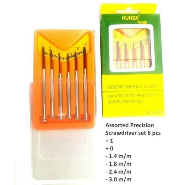 Obeng Kecil Mini Jam Handphone Kacamata Set 6pcs