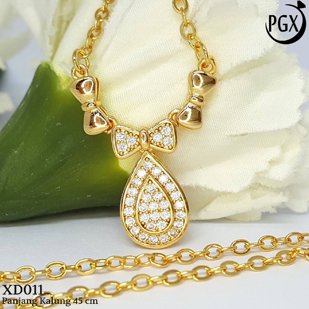 PGX Kalung Wanita Xuping Perhiasan Lapis Emas Aksesoris Fashion Premium - XD044