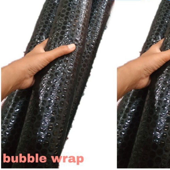 

pembungkus paket gulung, bubble wrap warna hitam