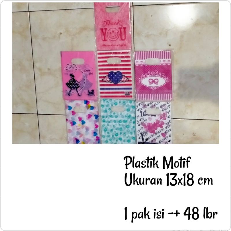 Kantong plastik kresek motif olshop kecil 13x18 cm termurah