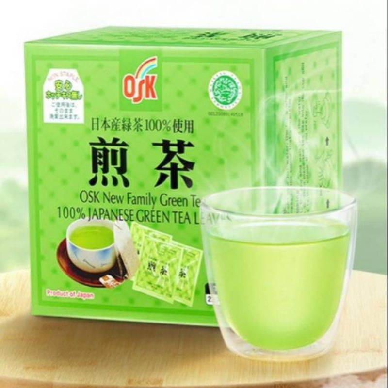 GREEN TEA JEPANG OSK TEH HIJAU JEPANG ASLI 1 BOX ISI 50 SACHET