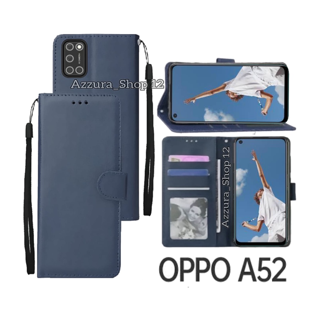 Case Flip Untuk Oppo A52 2020 / A92 2020 Soft Case Dompet Flip Cover Leather Premium Casing HP