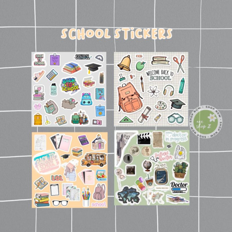 

school stikcer | sticker aesthetic | stiker journal | Stiker lucu