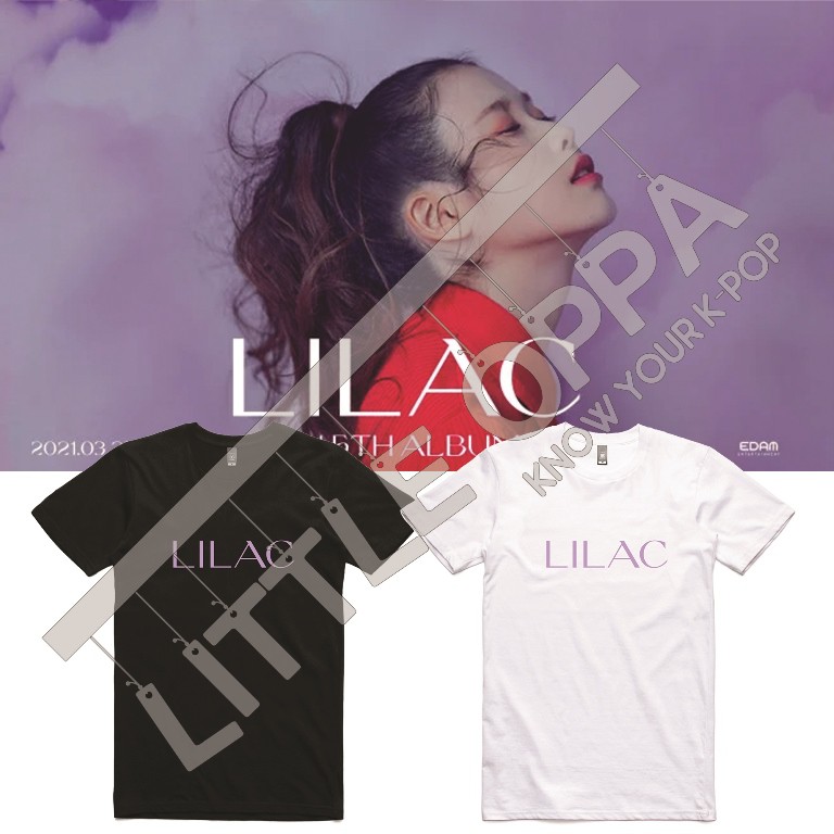 BAJU KAOS IU LEE JI EUN LILAC LOGO T-SHIRT