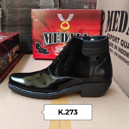 Sepatu kulit PDH pria boots Polri TNI security guard PNS sepatu kerja formal tampil lebih keren