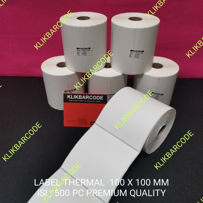 

Label Barcode Direct Thermal 100x100 mm 10 x 10 cm core 1 inch isi 500