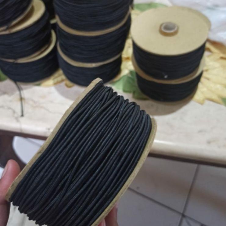 JUAL TALI KARET BULAT / ELASTIS STRING/TALI KUR ELASTIS 2.5MM-3MM 92Mter