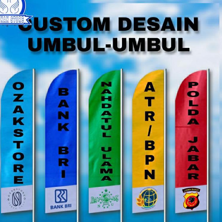 Jangan Ketinggalan order..  Umbul Umbul Custom Desain Sablon + Logo