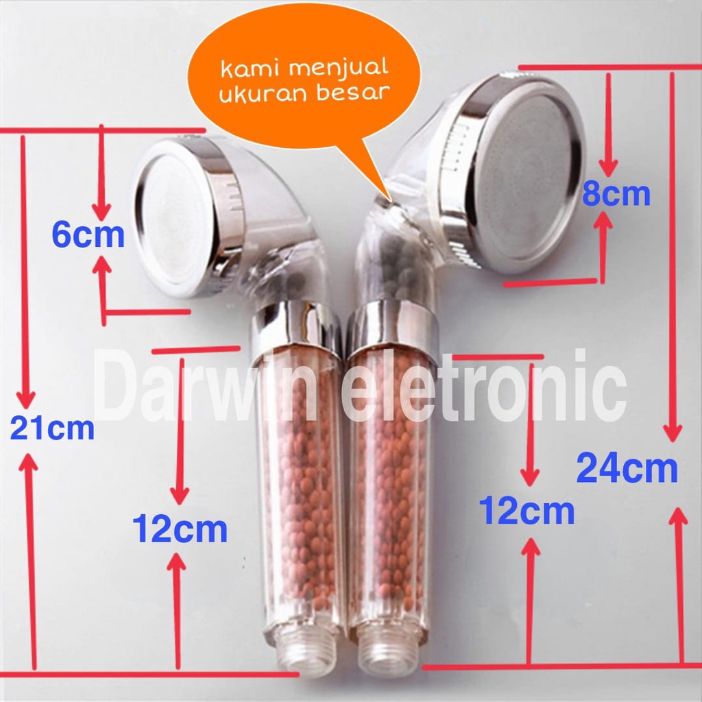 KEPALA SHOWER MURAH HEAD SHOWER ION FILTER 3 FUNGSI + SELANG