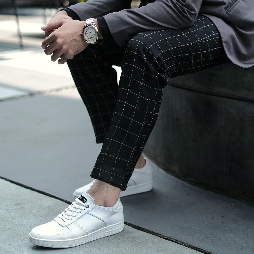Adaptive White | Sepatu Putih Casual Sneakers Kasual Polos Original Pria Cowok Footwear New | Reyl FORIND