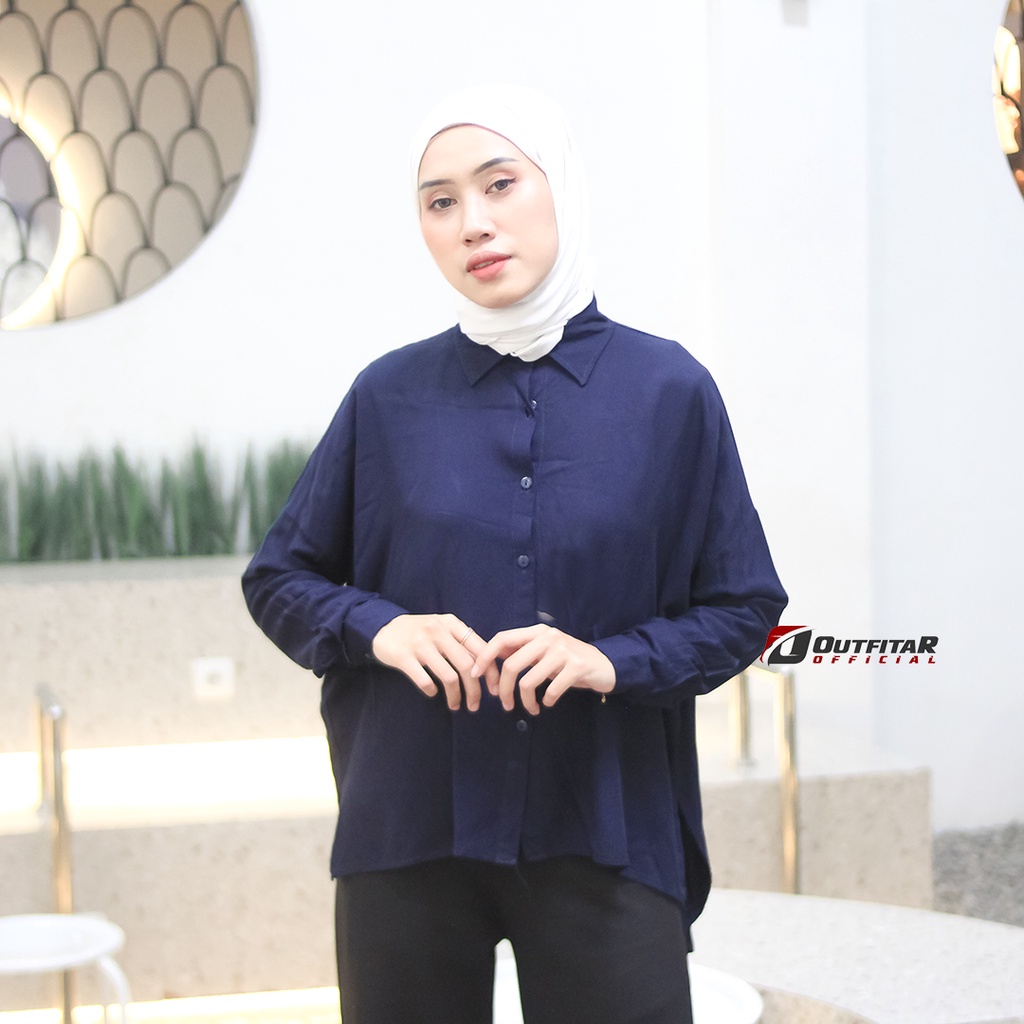 Kemeja Wanita Oversize Eudora Korean Oversized Shirt Ae Ri Kemeja Hight Quality Premium