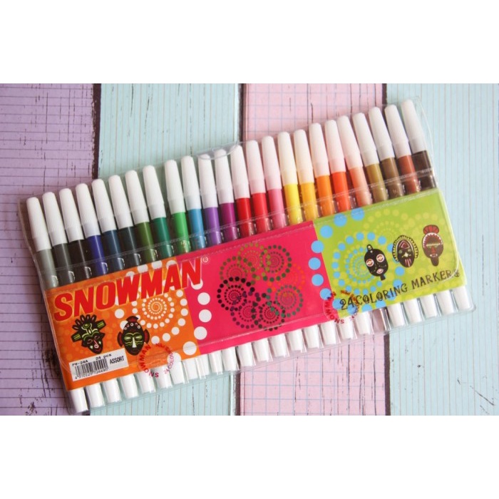 

Hemat Spidol Snowman 24 Warna Pw-24A Terbatas