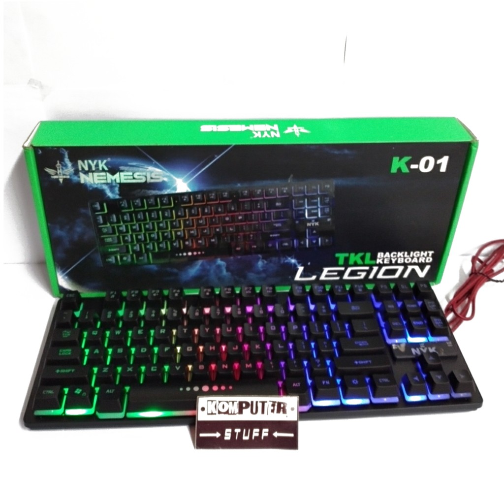 NYK K-01 Keyboard Gaming LED TKL Backlight Keyboard RGB NYK Legion