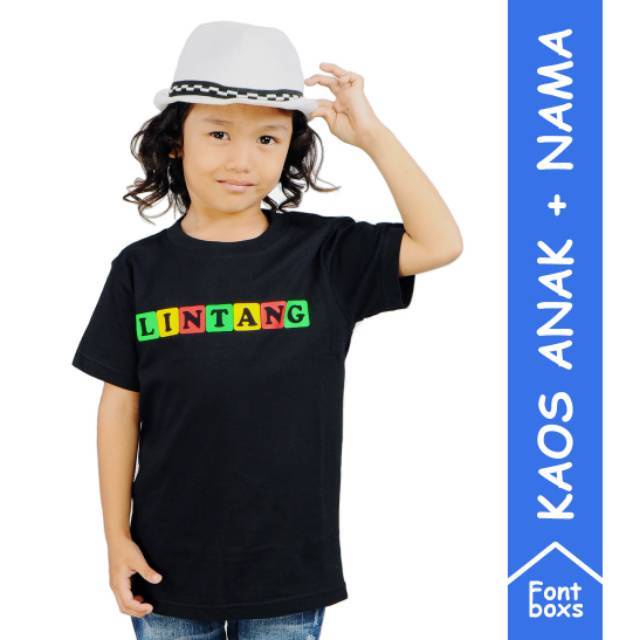 KAOS ANAK CUSTOM NAMA USIA 1-7 TAHUN / KAOS NAMA/ KAOS NAMA ANAK