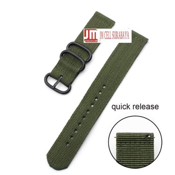 Tali Jam 20mm Watch Strap OASE Horizon W1 - Nylon Stitching 3 Buckle