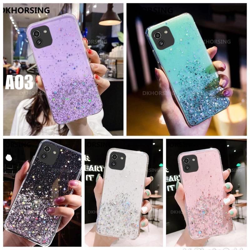 Samsung Galaxy M62/F62 A02S A03S A03 A03 Core A34 5G A54 5G Casing Soft Case Tpu Bahan Premium Glitter Glossy