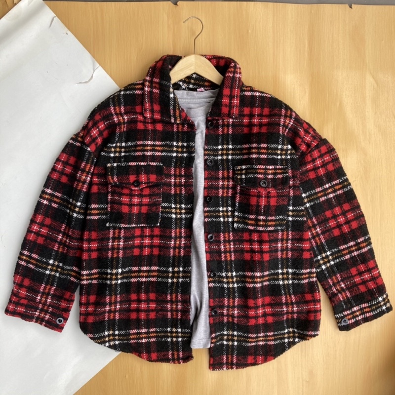 kemeja flanel wool second