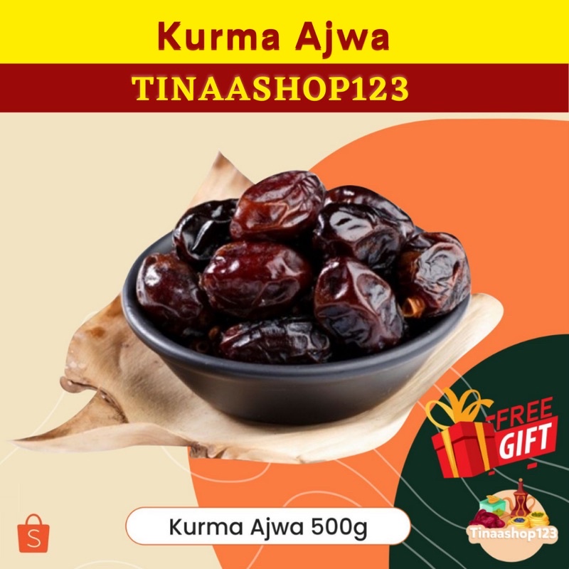 

Kurma Ajwa Isi 500 Gr Termurah Berkualitas Premium - By Tinashop123