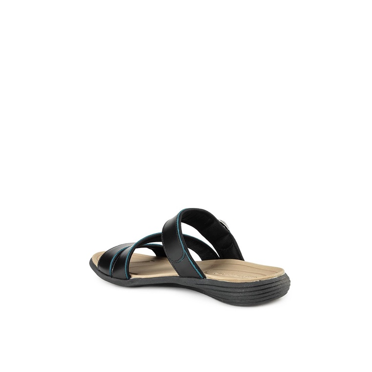 SANDAL CASUAL JIM JOKER PRIA ORIGINAL SLIDE KULIT BRANDED HITAM JJ06