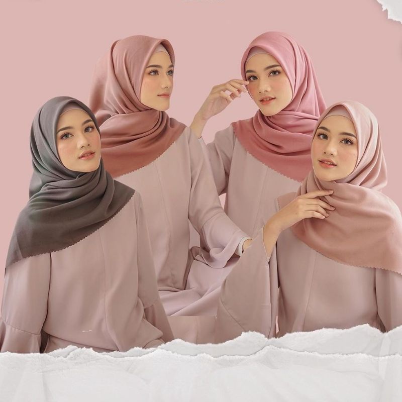 SEGI EMPAT BELLA SQUARE LASER CUT POLOS | SQUARE LASER CUT | HIJAB SEGI EMPAT POLOS | HIJAB SEGI EMP