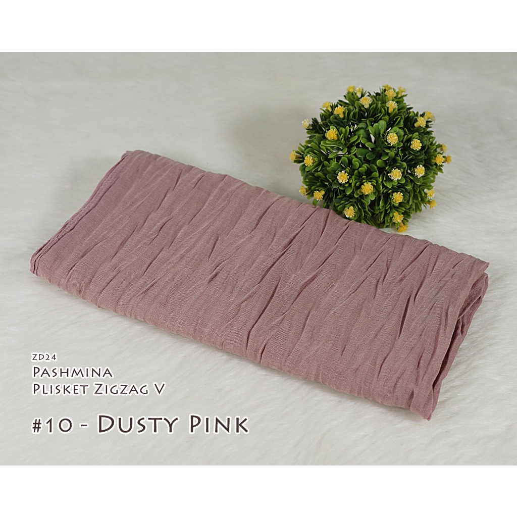 Plisket Model V / Zigzag - Pleated Shawl / Pashmina HAZEL by Luulu Scarf-#10 - Dusty Pink