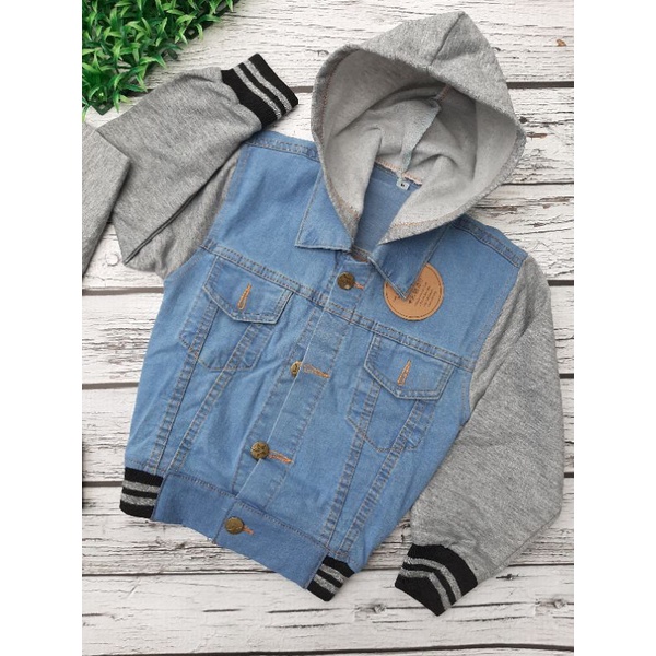 JAKET JEANS HOODIE ANAK (1-10tahun)