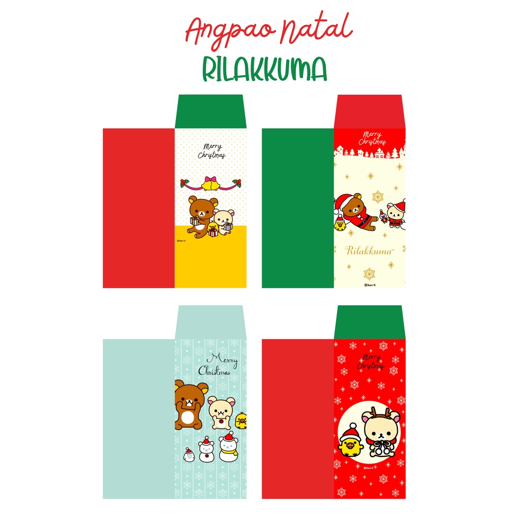 

Amplop natal rilakkuma rillakuma angpau natal bisa custom nama