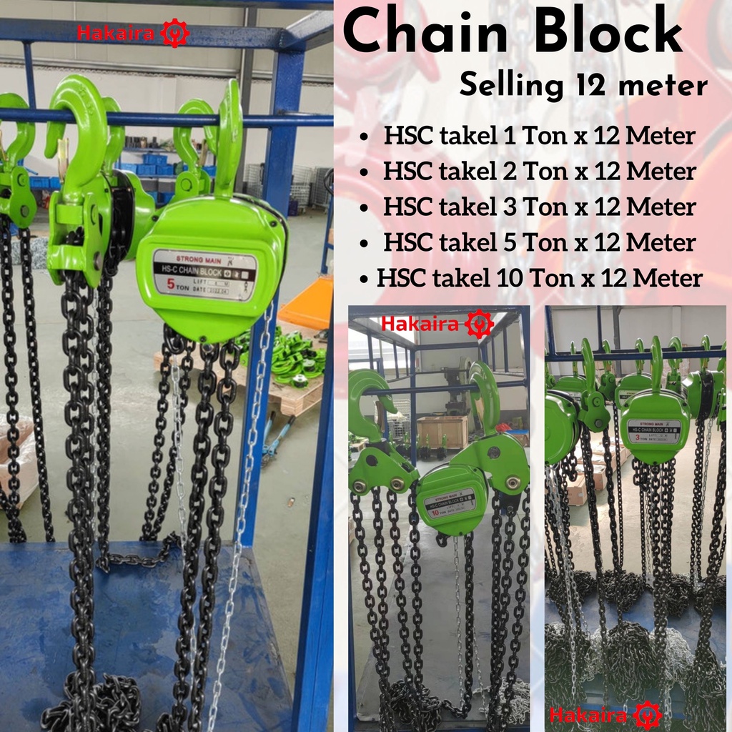 Takel - HSC 5T x 12M Chain Block