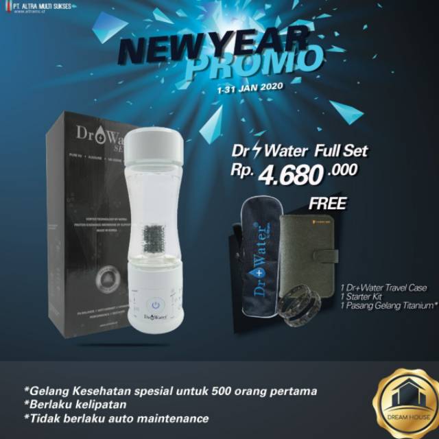 DR WATER ELEKTRIK FULL SET HYDROGEN WATER GENERATOR SPE / PEM terapi air hidrogen mesin