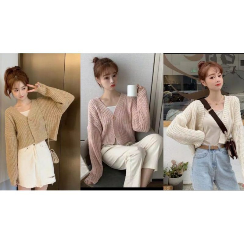 FX SHOP CARDI VIVIAN ONE BUTTON / CARDIGAN RAJUT PREMIUM HQ