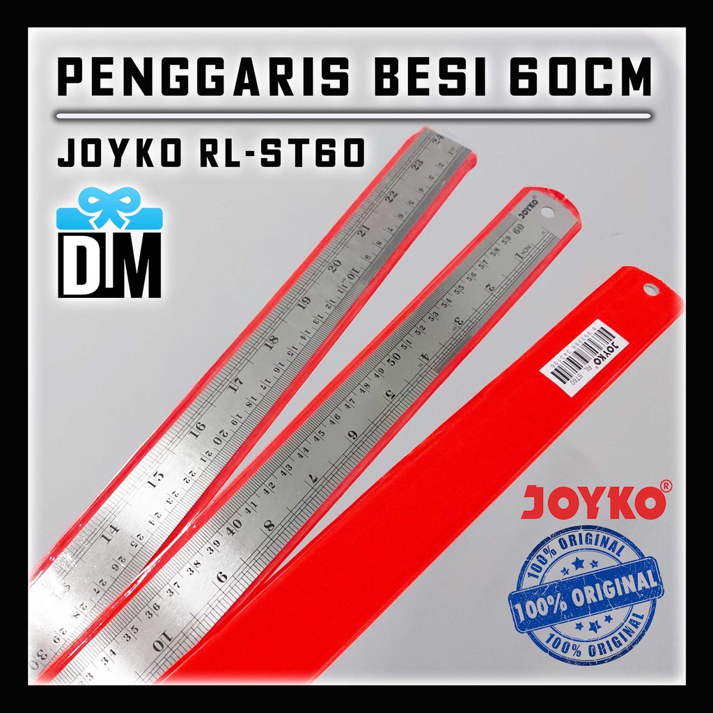 

Penggaris Besi Stainless 60cm Original Joyko Tebal Akurat Mistar Sigmat Jidar Senggat Ruler Ukur 60 cm