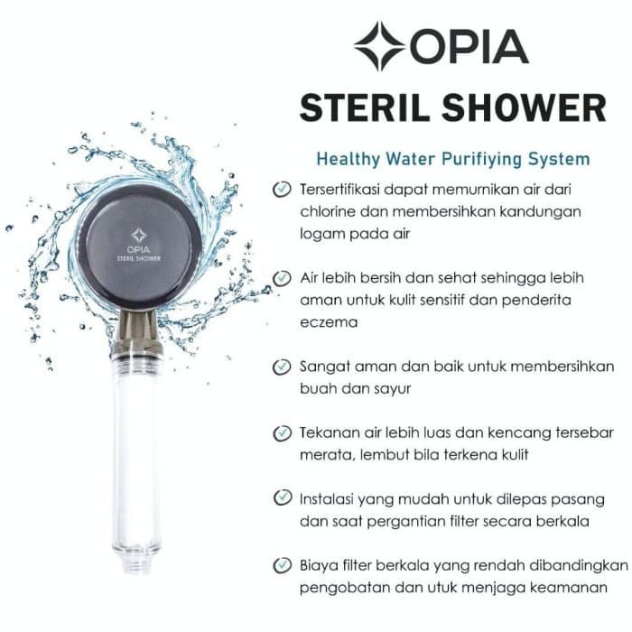 OPIA STERIL SHOWER FILTER HEAD SET