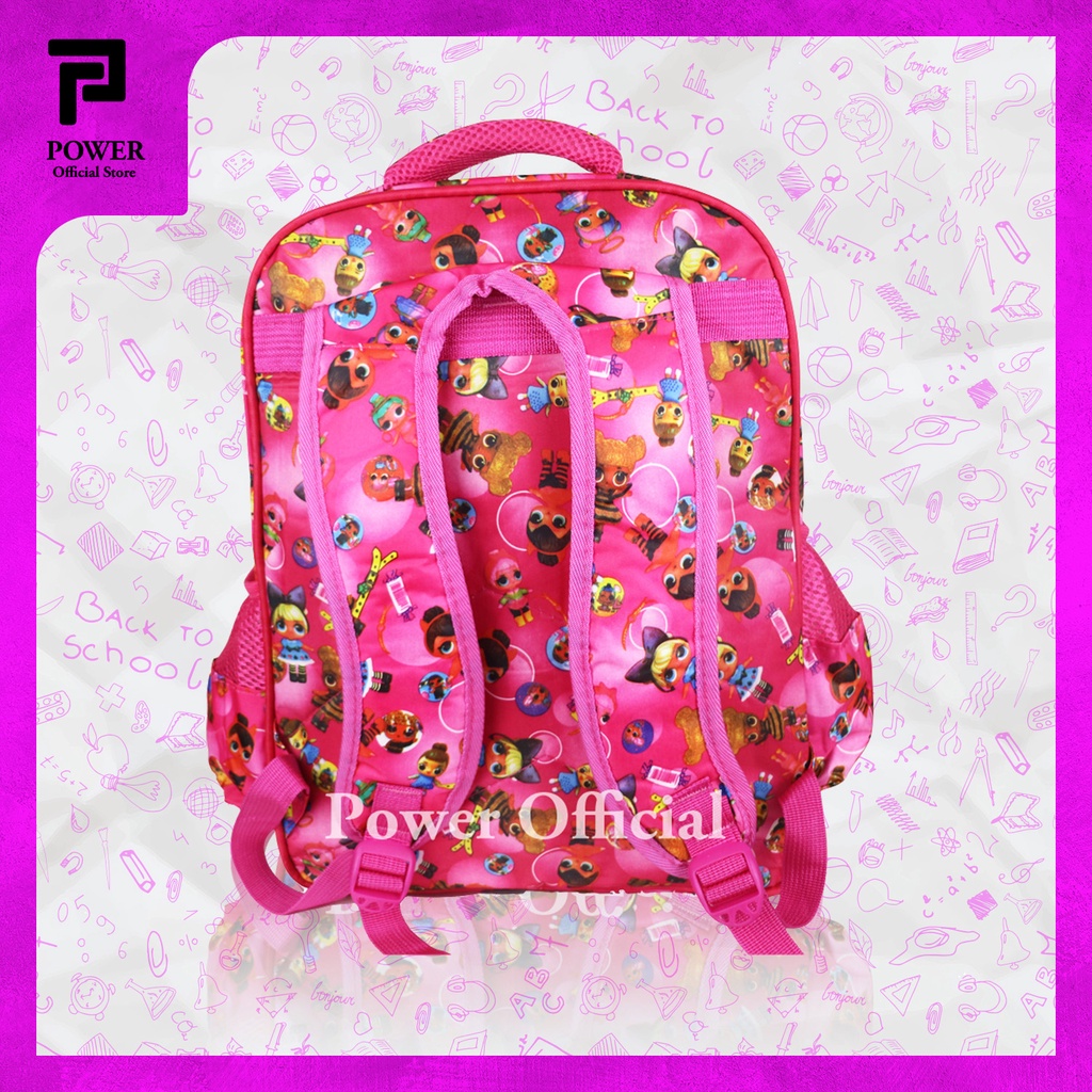 Tas Sekolah Anak Perempuan Ransel Anak SD Karakter LOL Ransel Sekolah Import Anak Cewek Sequin Usap + Mata Lampu