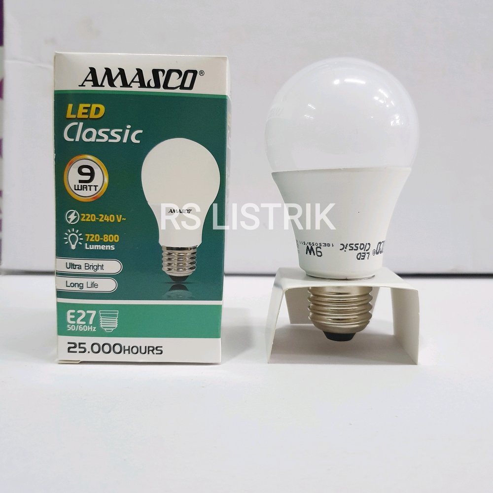 AMASCO CLASSIC LAMPU LED BULB 9W GARANSI 1 TAHUN