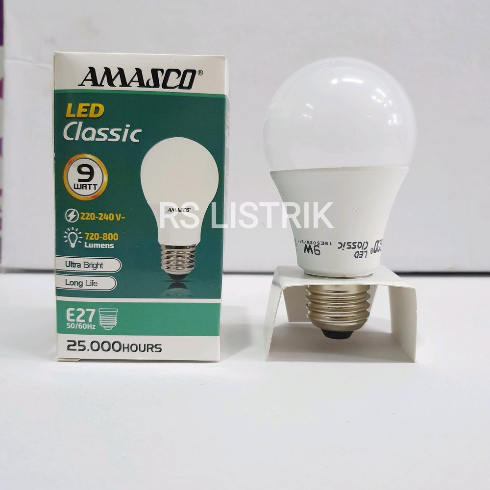 AMASCO CLASSIC LAMPU LED BULB 9W GARANSI 1 TAHUN