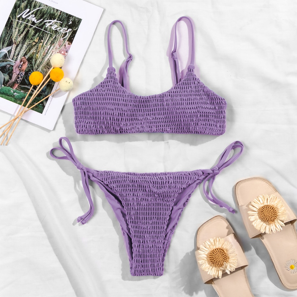 PREORDER RUUHEE Sexy Bikini Women Swimsuit 2021 Bikini Set Low Waist Bathing Suit Beachwear Push Up 