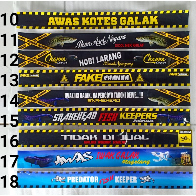 STIKER IWAK IKAN GALAK BUAS AQUARIUM-1