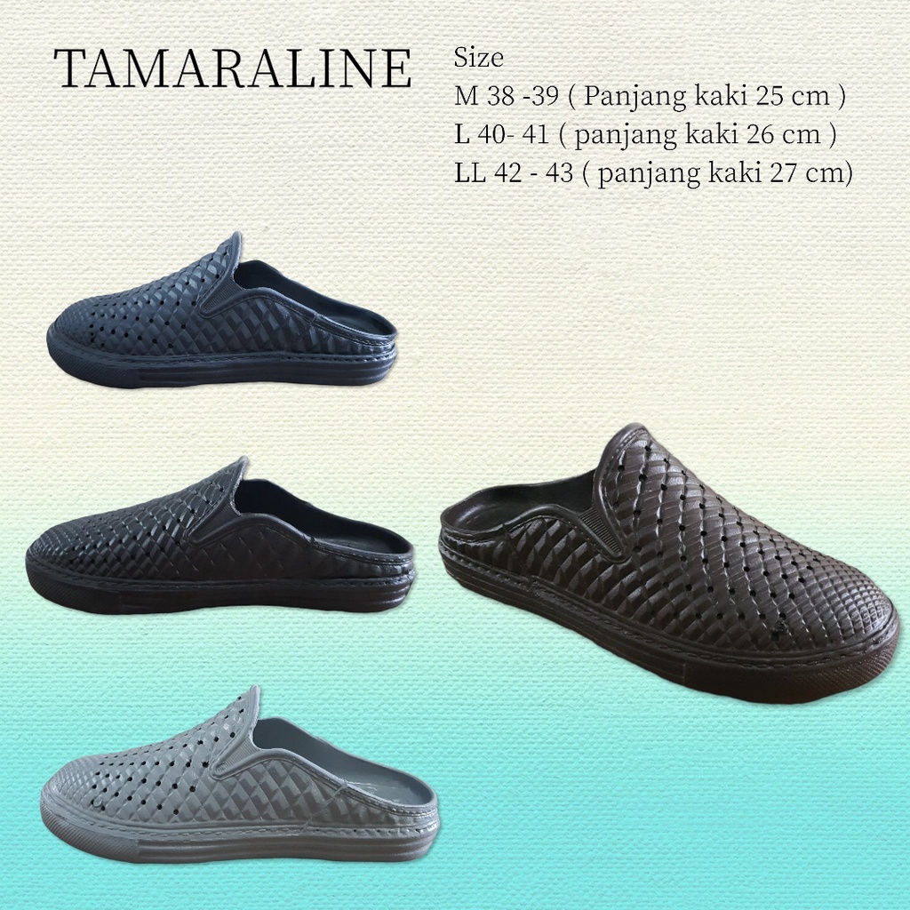 Sandal Selop Pria Tamara Line 225 – Anti Licin & Tebal | Sepatu Sandal Slip On Karet Nyaman