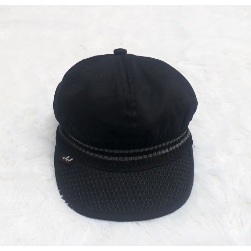 Topi Anak komando jaring JJ size 1th free bordir nama-Hitam