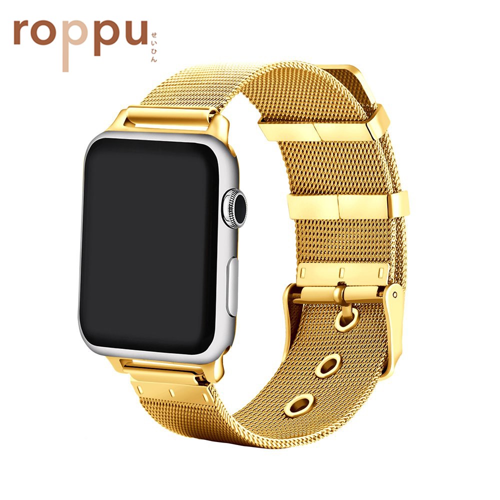 Roppu Stainless Steel Metal WITH BUCKLE Apple Watch Strap series 1/2/3/4 38mm,40mm,41mm42mm,44mm, 45mm