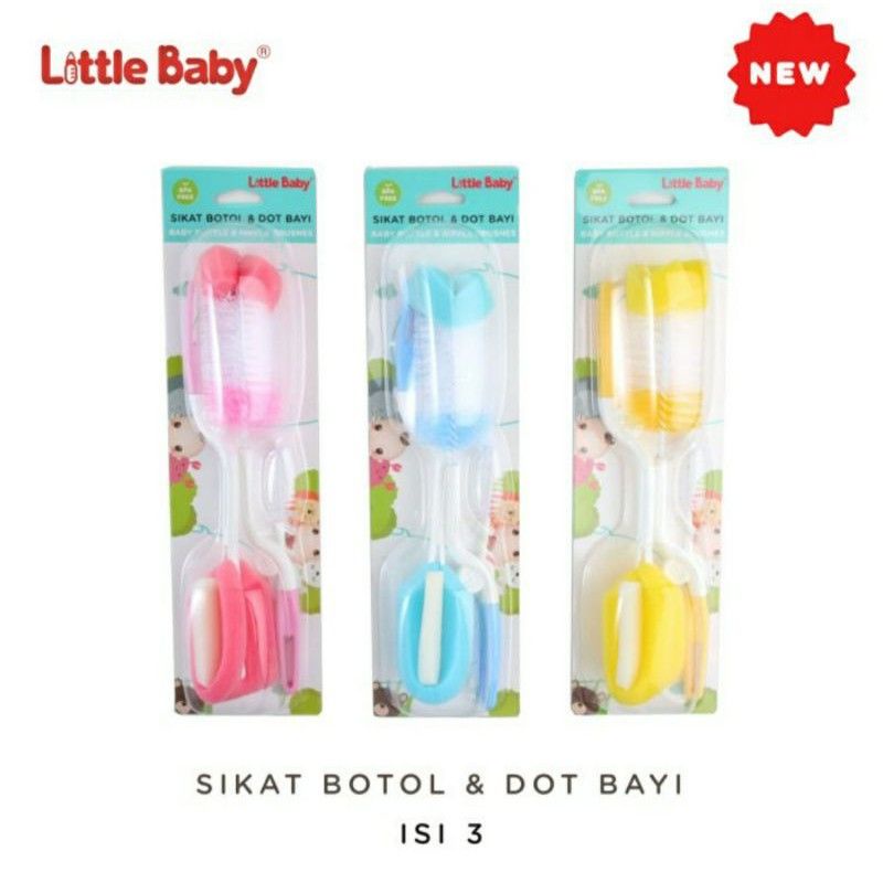 Bottle &amp; Teat Brush Little Baby Sikat Botol Bayi 3 in 1