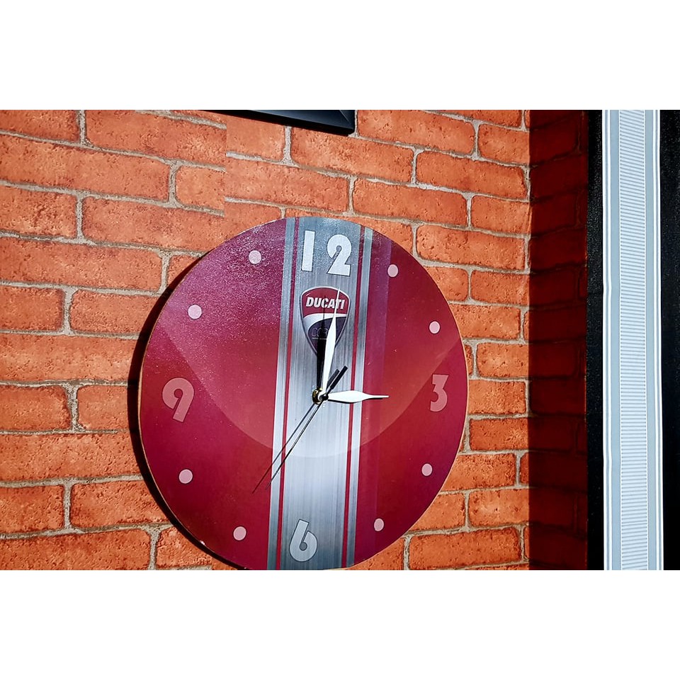 JAM DINDING DUCATI KAYU MDF PALING MURAH